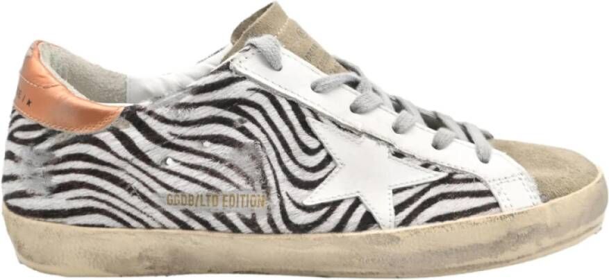 Golden Goose Zebra Superstar Sneakers Wit Oranje Multicolor Dames