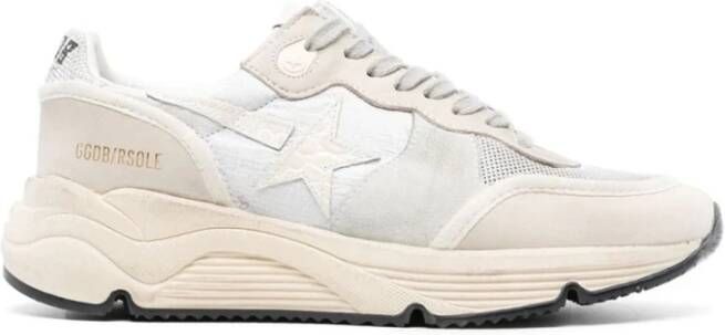 Golden Goose Zilver IJs Buttercream Gelamineerde Nylon Hardloopschoenen Gray Dames