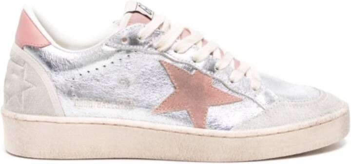 Golden Goose Zilveren Leren Sneakers met Sterdetail Multicolor Dames