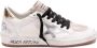 Golden Goose Zilveren Leren Sneakers Wit Zwart White Dames - Thumbnail 12