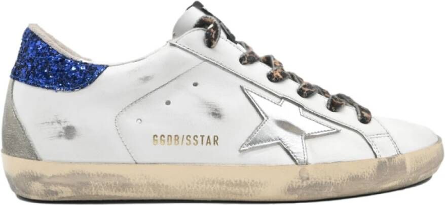 Golden Goose Zilveren Ster Glitter Sneakers White Dames