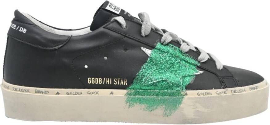 Golden Goose Zwart Groen Glitter Fantasy Sneakers Black Dames