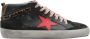 Golden Goose Zwart Rood Mid Star Sneakers Black Heren - Thumbnail 1