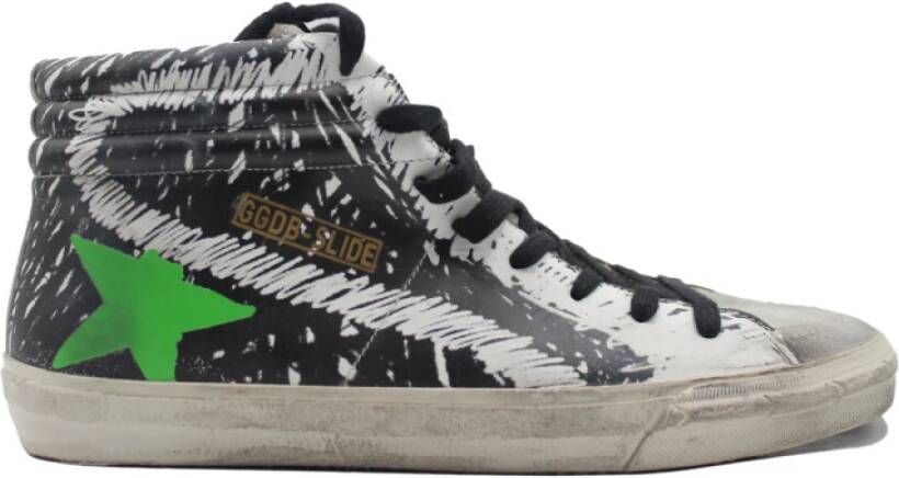 Golden Goose Zwart Wit Fantasy Slide Sneakers Multicolor Heren