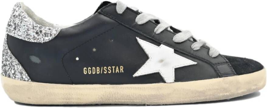 Golden Goose Zwart Wit Ster Zilver Glitter Sneakers Black Dames