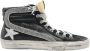 Golden Goose Zwart Zilver Glitter Lijn Sneakers Slide Black Dames - Thumbnail 1