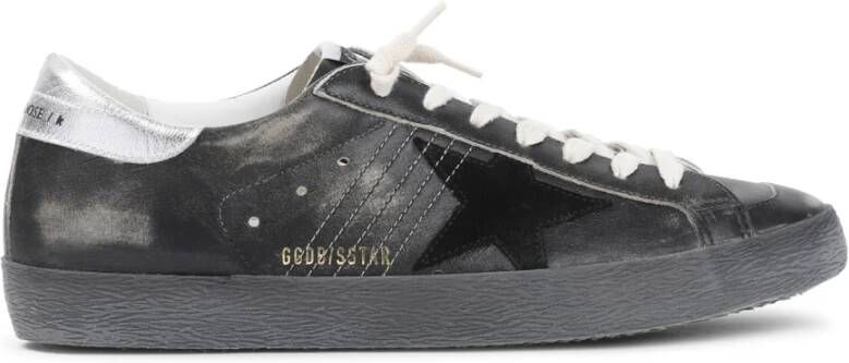 Golden Goose Zwart Zilver Superstar Sneakers Black Heren