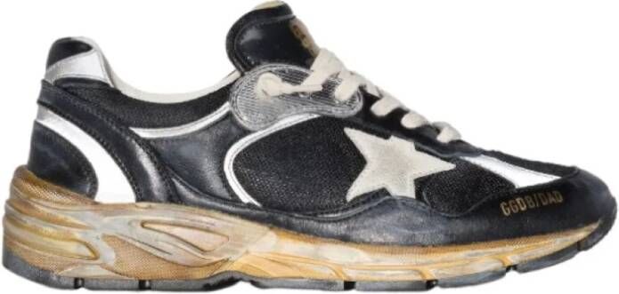 Golden Goose Zwarte en witte sneakers voor dames met expertafwerking en reflecterende details Zwart Dames