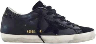 Golden Goose Zwarte Glitter Hiel Super-Star Sneakers Black Dames