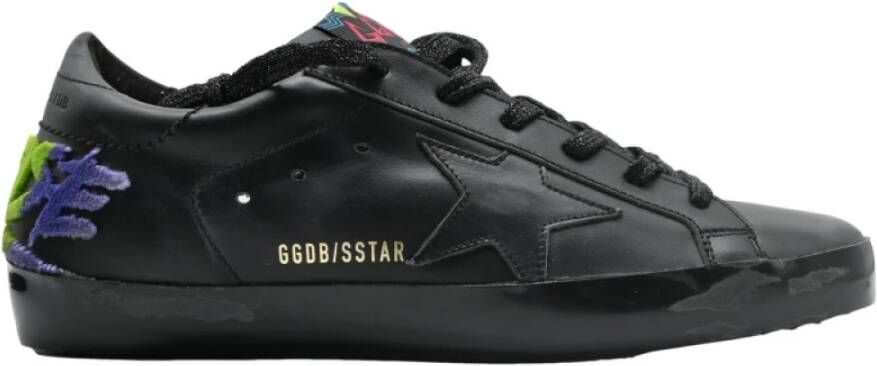 Golden Goose Zwarte Glitter Superstar Sneakers Black Heren