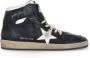 Golden Goose Zwarte Leren High Top Sneakers Black Heren - Thumbnail 1