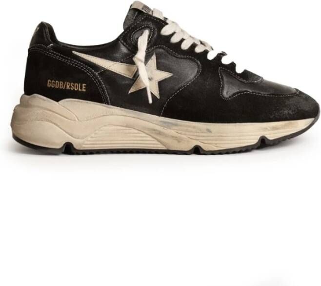 Golden Goose Zwarte Leren Sneakers Black Dames