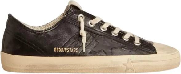 Golden Goose Zwarte leren sneakers Black Heren