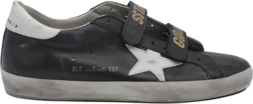 Golden Goose Zwarte Old School Sneakers Gray Heren