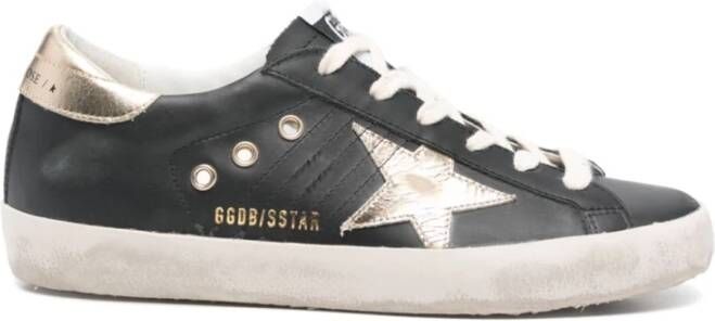 Golden Goose Zwarte Sneakers met Metalen Panelen Black Dames