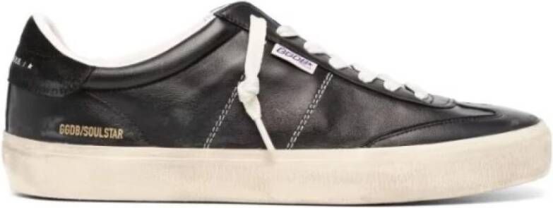 Golden Goose Zwarte Soul-Star Leren Sneakers Black Heren