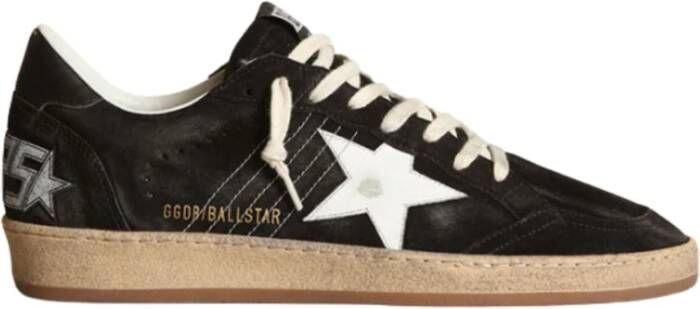 Golden Goose Zwarte Leren Sneakers met Sterdetail Black Heren