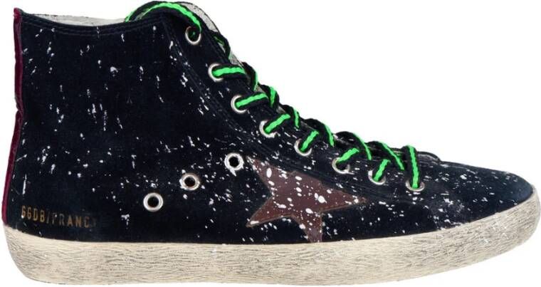 Golden Goose Zwarte Suède High Top Sneakers Black Dames