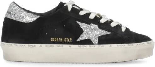 Golden Goose Zwarte Suède Leren Glitter Ster Sneakers Black Dames