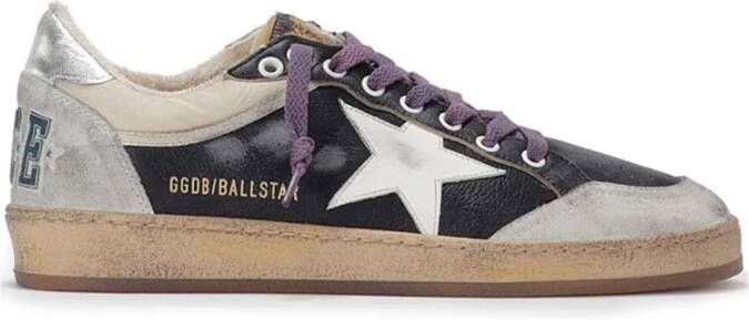 Golden Goose Zwarte Suède Witte Ster Sneakers Gray Heren