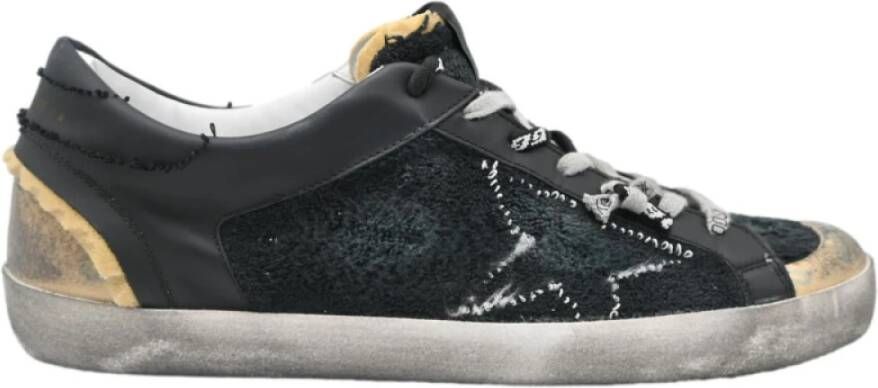 Golden Goose Zwarte Superstar Sneakers Gray Dames