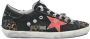 Golden Goose Zwarte Superstar Sneakers met Rode Ster Black Dames - Thumbnail 1