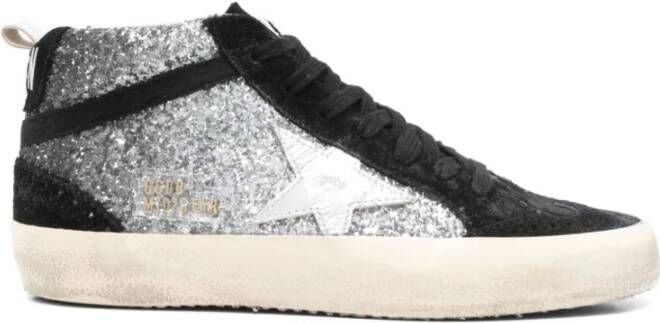 Golden Goose Zwarte Veterschoenen Platte Rubberen Zool Black Dames