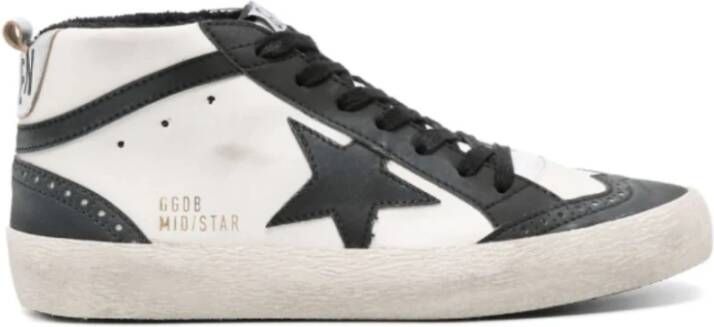 Golden Goose Zwart Wit Leren Hoge Sneakers White Heren