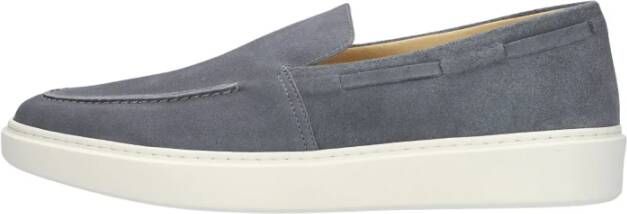 Goosecraft Blauwe Suède Loafers Blue Heren