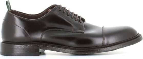 Green George Bruin Geborsteld Leren Derby Schoenen Brown Heren