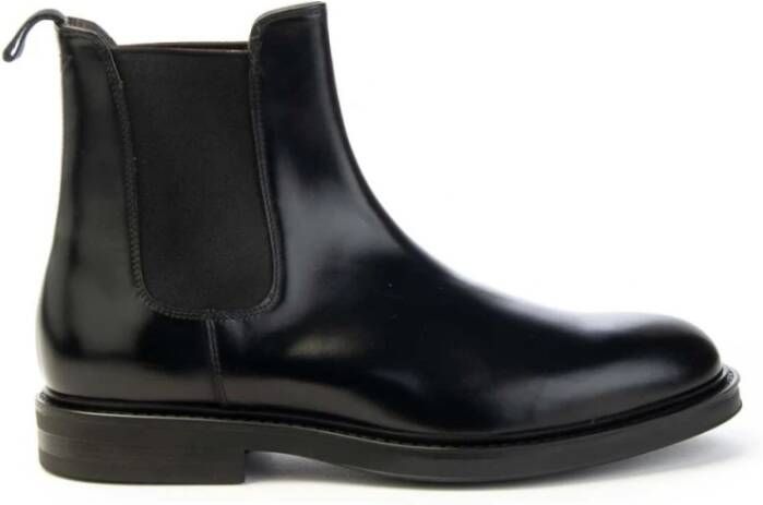 Green George Chelsea Boot in Geborsteld Kalfsleer Black Heren