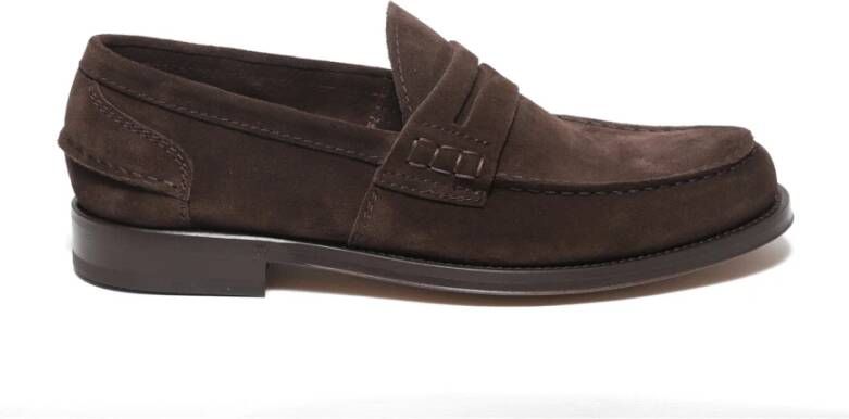 Green George Ebony Suède Mocassin met Leren Zool Brown Heren