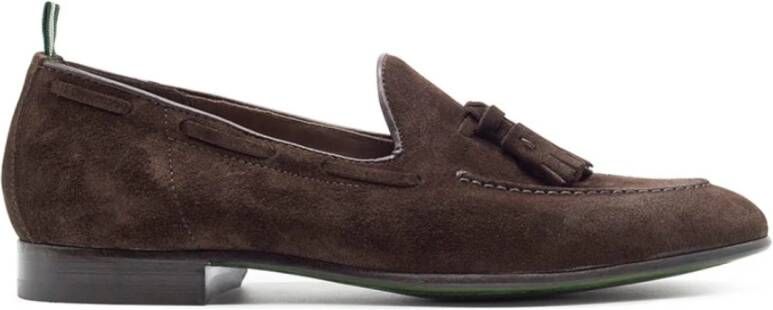 Green George Handgemaakte Bruine Suède Loafer Schoenen Brown Heren