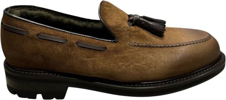 Green George Suède Heren Loafer Schoen Italië Brown Heren