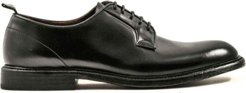 Green George Zwarte Derby Platte Schoenen Black Heren