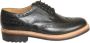 Grenson Zwarte leren bloem Derby schoenen Black Heren - Thumbnail 2