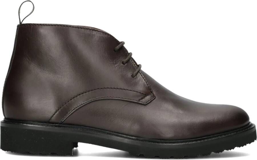 Greve Bruine leren veterschoenen Deventer Brown Heren