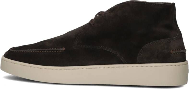 Greve Bruine Suède Hoge Sneakers Brown Heren