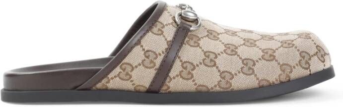 Gucci Beige Ebony Rhein Mule Schoenen Beige Heren