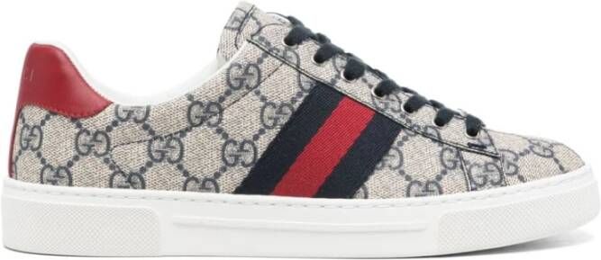 Gucci Beige Sneakers GG Supreme Canvas Beige Dames