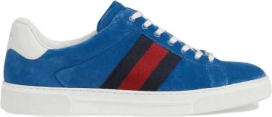 Gucci Blauwe Sneakers Stijlvolle Mode Schoenen Blue Heren