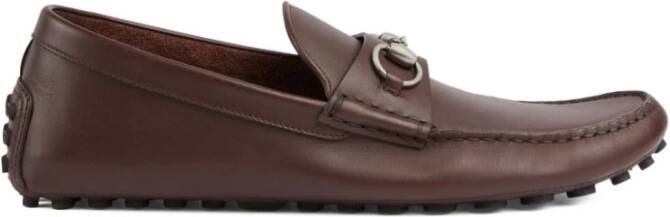 Gucci Bruine Horsebit Mocassins Brown Heren