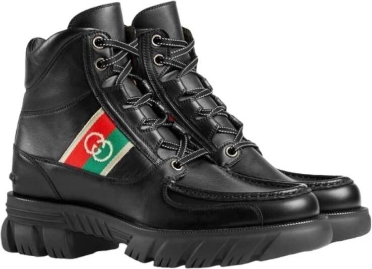 Gucci Interlooking Veterschoenen Zwart Nieuw Black Heren