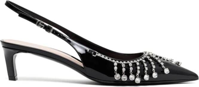 Gucci Kristalversierde Slingback Kittenhakken Black Dames