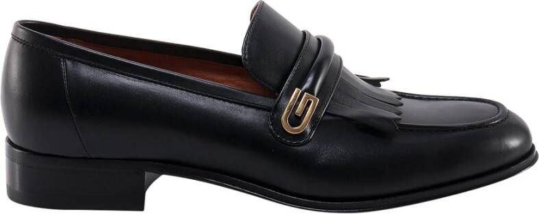 Gucci Leren Loafers met G Detail Black Heren