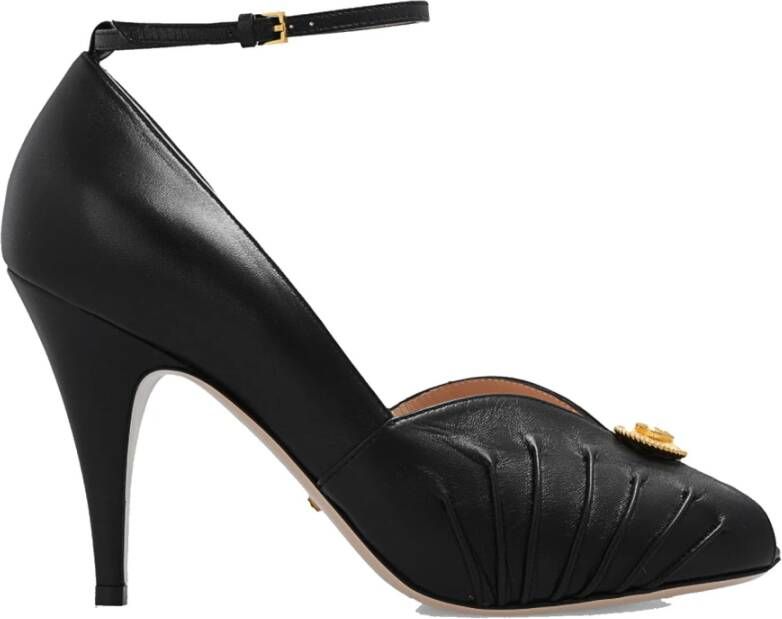 Gucci Leren pumps met Interlocking G-logo Black Dames