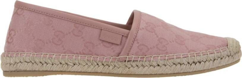 Gucci Logo Slip-On Espadrilles voor vrouwen Pink Dames