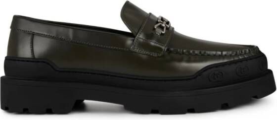 Gucci Millennial Ribot GG Logo Loafers Green Heren