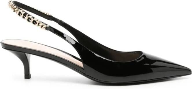 Gucci Nero Patent Leren Slingback Hakken Black Dames