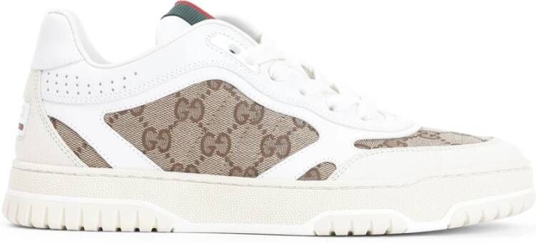 Gucci Re-Web Sneakers in Blauw en Wit Multicolor Heren